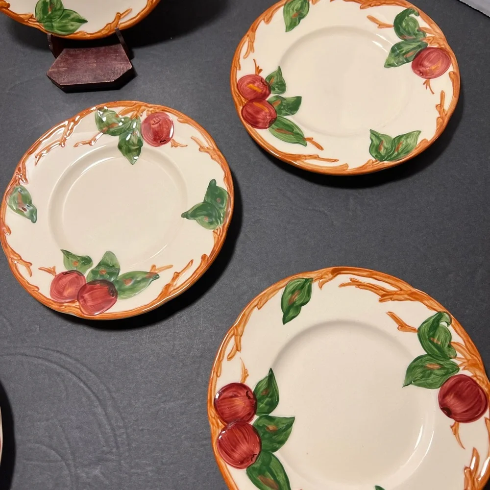 6 Franciscan ware‎ apple pattern vintage bread plates 6 inch